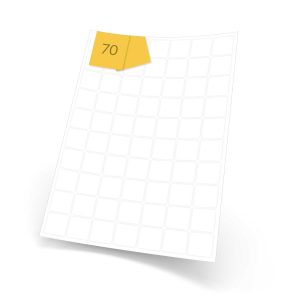 Square Labels 70 Per Sheet (25 x 25mm)