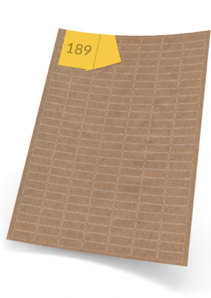 Ribbed Brown Kraft Labels (25 x 10mm)