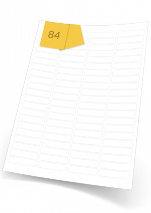 Matt White Paper Permanent labels (46 x 11mm)